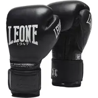 Leone1947 The Greatest Laces Leather Boxing Gloves Zwart 10 oz