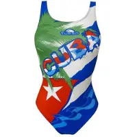 Turbo Cuba Palmera Swimsuit Groen,Blauw S Vrouw