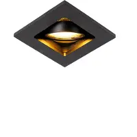 QAZQA Smart inbouwspot zwart incl. WiFi GU10 verstelbaar - Qure