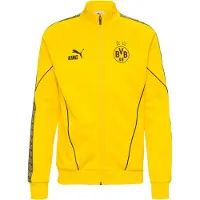 Puma Sportsweatvest 'Borussia Dortmund King Anthem' geel / zwart