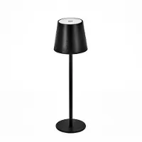 Heitech Tafel lamp met ronde kap, zwart – met 3-traps dimfunctie