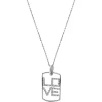 Orphelia Dames 925 Sterling Zilveren Hanger met Ketting - Wit ZH-4368