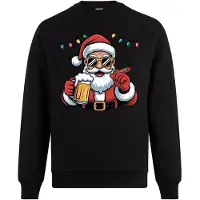 B&C Gangster Kerstman Kersttrui - Dames Heren - Unisex - Kerst Cadeau - Grappig - Foute Kersttrui - Maat M