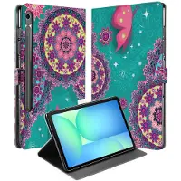 B2Ctelecom Samsung Galaxy Tab S10 FE | Tab S9 FE Tablet Hoesje Cirkels en Vlinders met Standaard