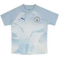 Puma Manchester City Fc 23/24 Pre Match Junior Short Sleeve T-shirt Blauw 9-10 Years Kinderen