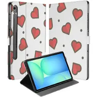 B2Ctelecom Tablet Book Case Hearts Samsung Galaxy Tab S10 FE | Tab S9 FE