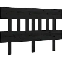 vidaXL Hoofdbord 203,5x3x81 cm massief grenenhout zwart