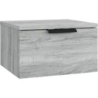 vidaXL Nachtkastje wandgemonteerd 34x30x20 cm grijs sonoma eikenkleur