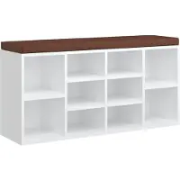 vidaXL Schoenenrek 103x30x48 cm bewerkt hout hoogglans wit