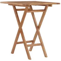 vidaXL Tuintafel inklapbaar 60x60x75 cm massief teakhout