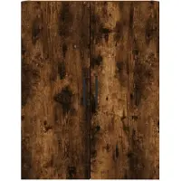 vidaXL Hoge kast 69,5x34x180 cm bewerkt hout gerookt eikenkleurig