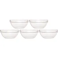 Luminarc 5x Glazen schaal/kom 23 cm - Sla/salade serveren - Schalen/kommen van