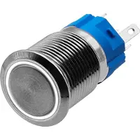 Proride Metalen Drukschakelaar 220V ON-OFF - 16mm - Aan/uit schakelaar - Spatwaterdicht - LED Indicatie Wit
