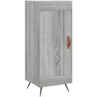 vidaXL Hoge kast 34,5x34x180 cm bewerkt hout grijs sonoma eikenkleurig