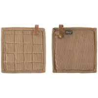 Tiseco Pannenlap Home Studio Velmar Taupe (Set van 2)