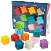 Tachan Set Of 10 Cubes Of Numbers Veelkleurig 6-12 Months Kinderen