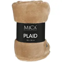 Mica Decorations Fleece deken | | 180 x 130 cm (Bruin)