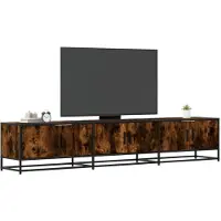 vidaXL Tv-meubel 210x35x41 cm bewerkt hout gerookt eikenkleurig