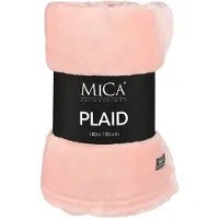 Mica Decorations Famke Fleece Plaid - L180 x B130 cm - Perzik