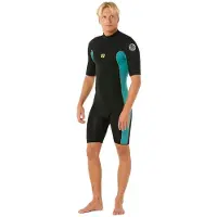 Rip Curl Dawn Patrol Spring 22 2 Mm Shorty Met Korte Mouwen En Rits Op De Rug