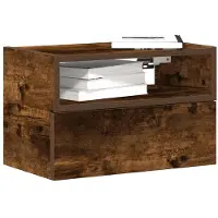 vidaXL Nachtkastjes 2 st wandgemonteerd 45x26x28,5 cm gerookt eiken