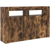 vidaXL Dressoir Rook Eiken 116 x 30 x 75 cm Bewerkt hout