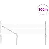 vidaXL zeshoekig gaasgek met palen 100 x 0,8 m Gegalvaniseerd staal