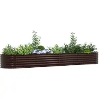 vidaXL Verhoogd bed Bruin 400 x 80 x 44 cm Staal