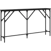 vidaXL Wandtafel Zwart eiken 140 x 23 x 75 cm