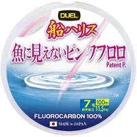 Duel Fish Cannot See Pink 100 M Fluorocarbon Transparant 0.235 mm