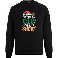 B&C Not An Elf I’m Just Short Kersttrui - Unisex - Kerst - Christmas - Feestdagen - Grappige Trui - Kerstman - Xmas - Foute kerst - Foute Kersttrui - Kerstcadeau - Maat XXL