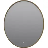 Guido Gusto Ronde badkamerspiegel Mauri copper met verwarming, LED verlichting en touch sensor 80x80cm