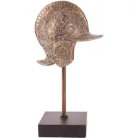 Baroque - Decoratief beeld of figuur - Helm op Standaard 29,5 cm - Goud - Resin - 29.5x16x12 - Polyresin