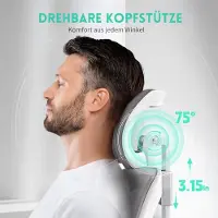 Alta ErgoElite Pro Bureaustoel – Ergonomische Bureaustoel met Verstelbare Lendensteun – Ademend Mesh Rugleuning – Comfortabele Zit met Armleuningen – Wit Grijs – Grote Maat