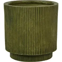 Beliani DARIA - Bloempot - Olijfgroen - 30 cm - Kleivezels