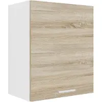 VCM Esilo keuken bovenkastje 50 cm 1 deurwit, eik decor.