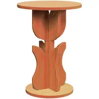 vidaXL Salontafel Wasbruin 39,5 x 39,5 x 53,5 cm Massief grenenhout