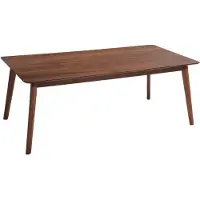 Beliani MADOX - Eettafel - Donkere houtkleur - 100 x 200 cm - MDF