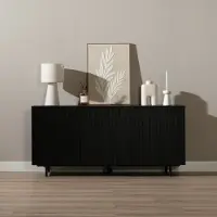 Livin24 Dressoir Haley zwart eiken 160 cm