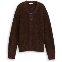 Tom Tailor Gebreid vest donkerbruin
