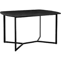 DOMUS Eettafel Gallina met onderstel van metaal zwart, tafelblad in hout-look, hoogte 76 cm (1 stuk)