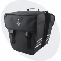 Voltano Dubbele Fietstas 40L Afgeschuind - Zwart - Waterdicht