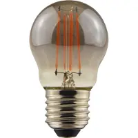LumenXL E27 LED lamp, Ø45mm, 4.5W, 1800K, smoke glas, dimbaar