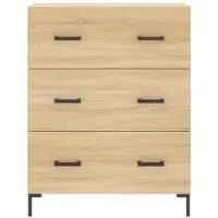 vidaXL Hoge kast 69,5x34x180 cm bewerkt hout sonoma eikenkleurig