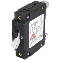 Blue Sea Systems C-series Single Pole Circuit Breaker Switch Zwart 10 A