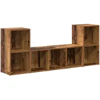 vidaXL Tv-meubelset 3 st Bruin Bewerkt hout