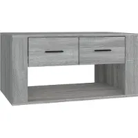 vidaXL Salontafel 80x50x40 cm bewerkt hout grijs sonoma eiken