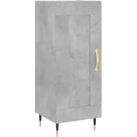 vidaXL Hoge kast 34,5x34x180 cm bewerkt hout betongrijs