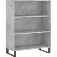 vidaXL Hoge kast 69,5x34x180 cm bewerkt hout betongrijs