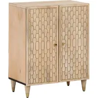 vidaXL Bijzetkast 60x33x75 cm massief mangohout